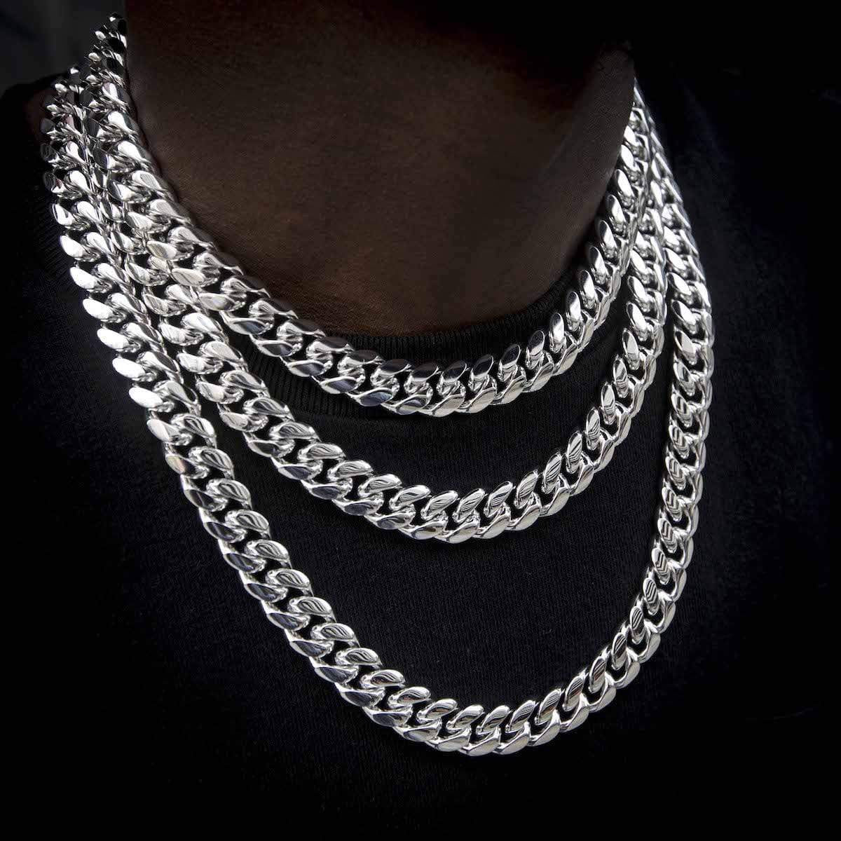 Miami Cuban Chain 10mm - White Gold