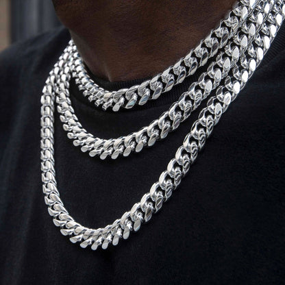 Miami Cuban Chain 10mm - White Gold