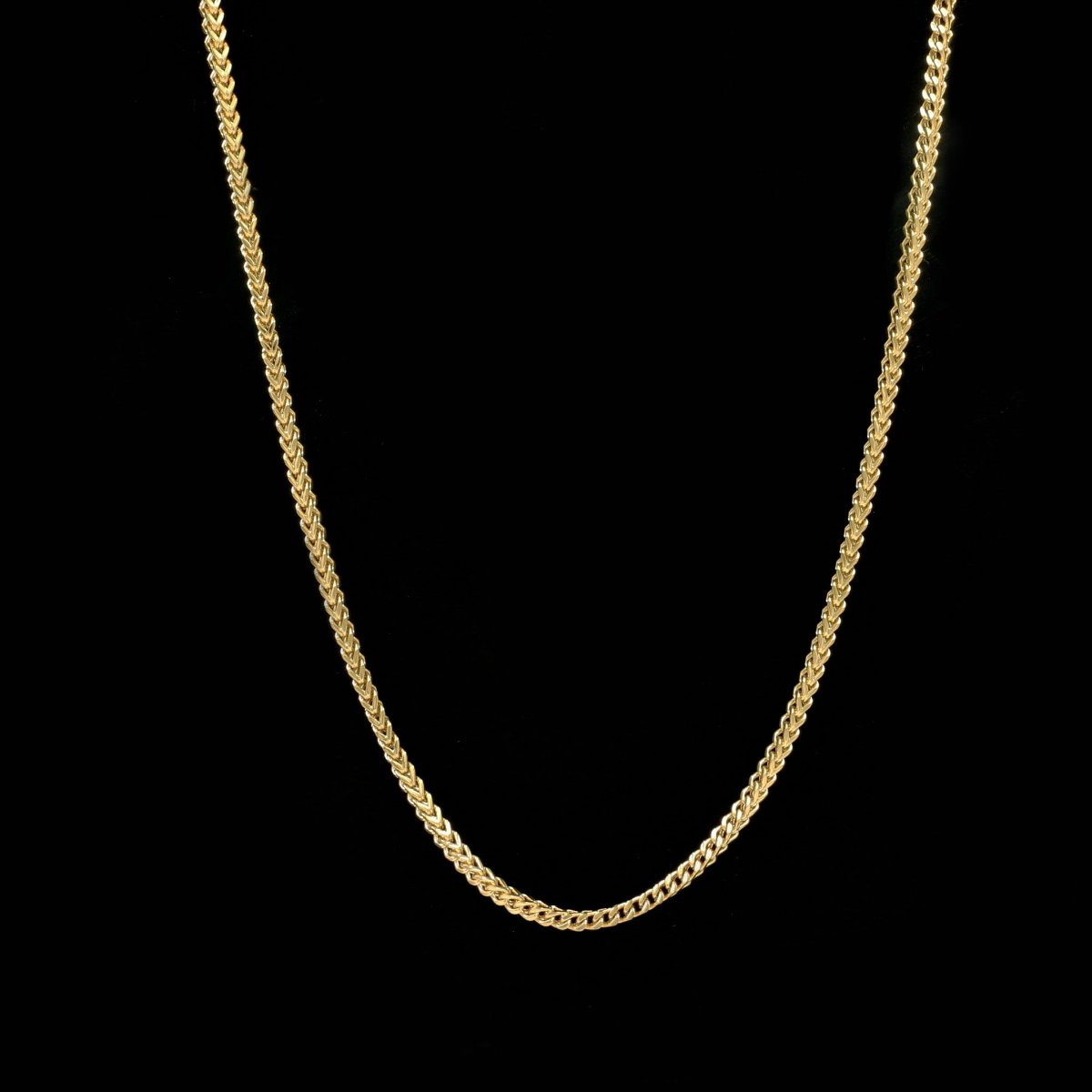 Micro Cuban Chain 3mm - Yellow Gold