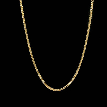 Micro Cuban Chain 3mm - Yellow Gold