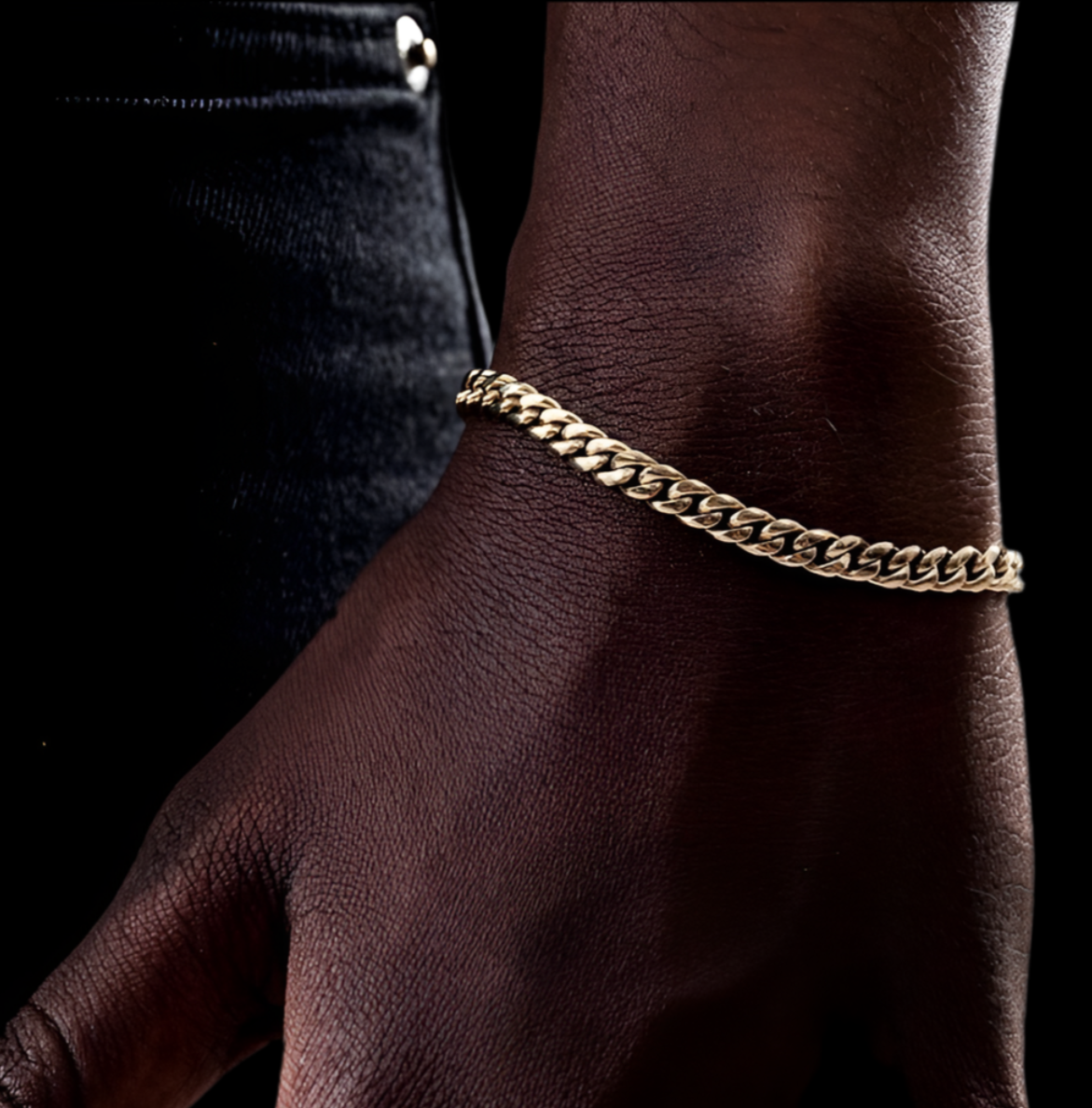 Miami Cuban Bracelet 5mm - Yellow Gold