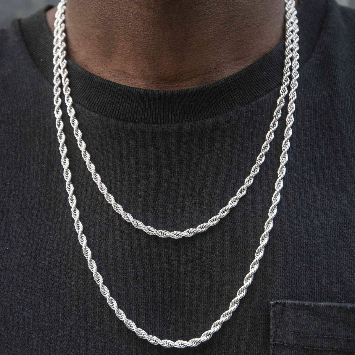 Rope Chain 4mm - White Gold