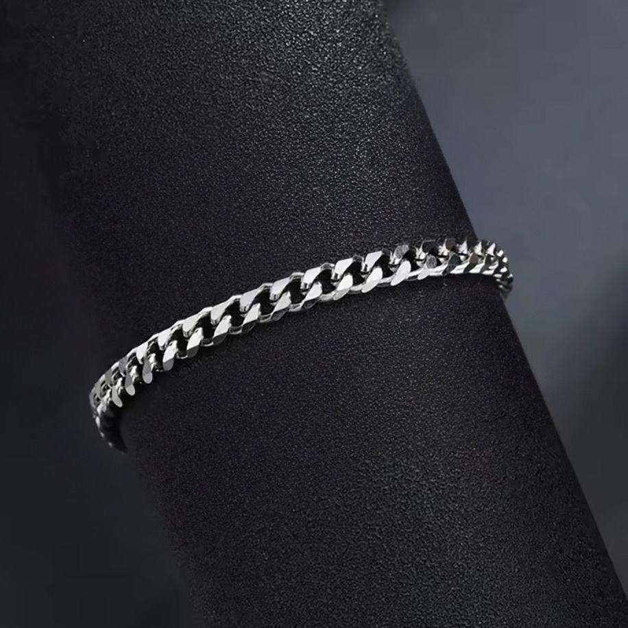 Miami Cuban Bracelet 5mm - White Gold