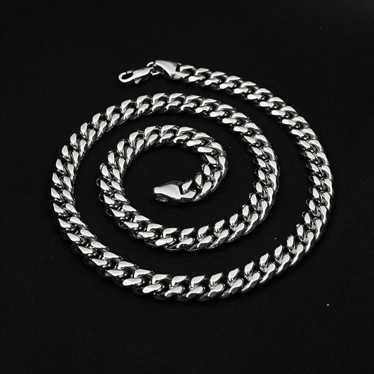 Miami Cuban Chain 8mm - White Gold