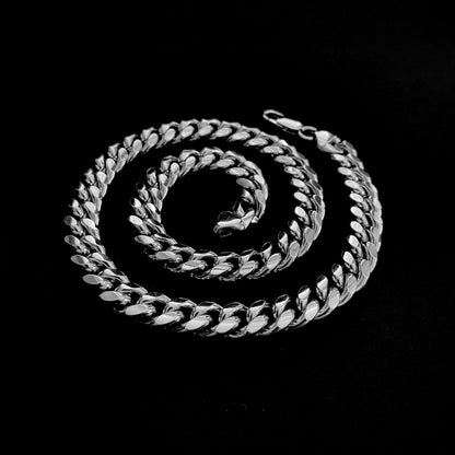 Miami Cuban Chain 10mm - White Gold