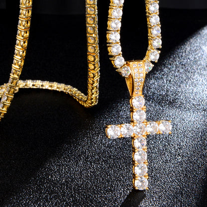 Diamond Cross  - Yellow Gold