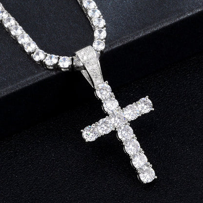 Diamond Cross  - White Gold