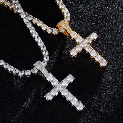 Diamond Cross  - White Gold