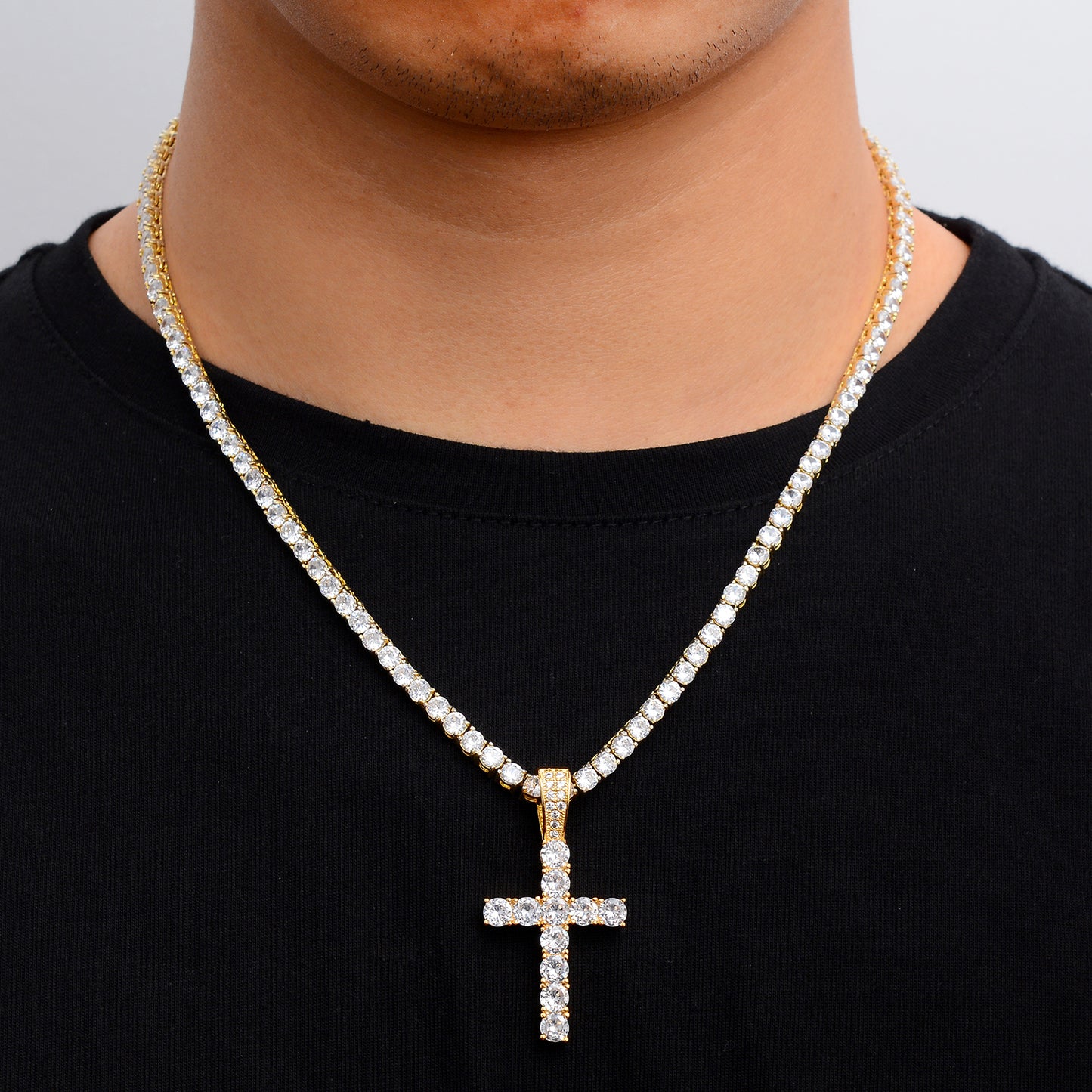 Diamond Cross  - Yellow Gold