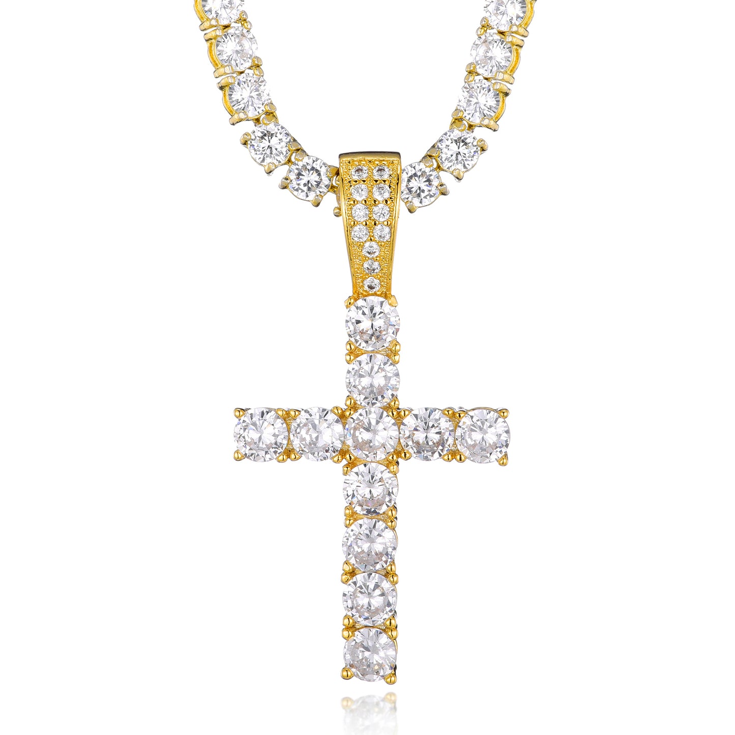 Diamond Cross  - Yellow Gold