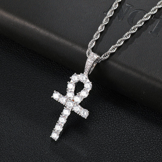 Ankh Cross  - White Gold