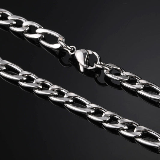 Figaro Chain 5mm - White Gold